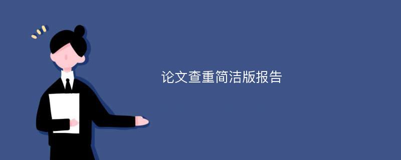 论文查重简洁版报告