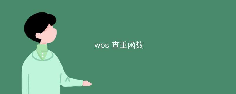 wps 查重函数